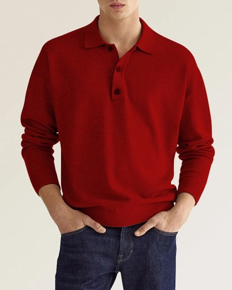 Classic Long Sleeve Polo for Men - Oliver