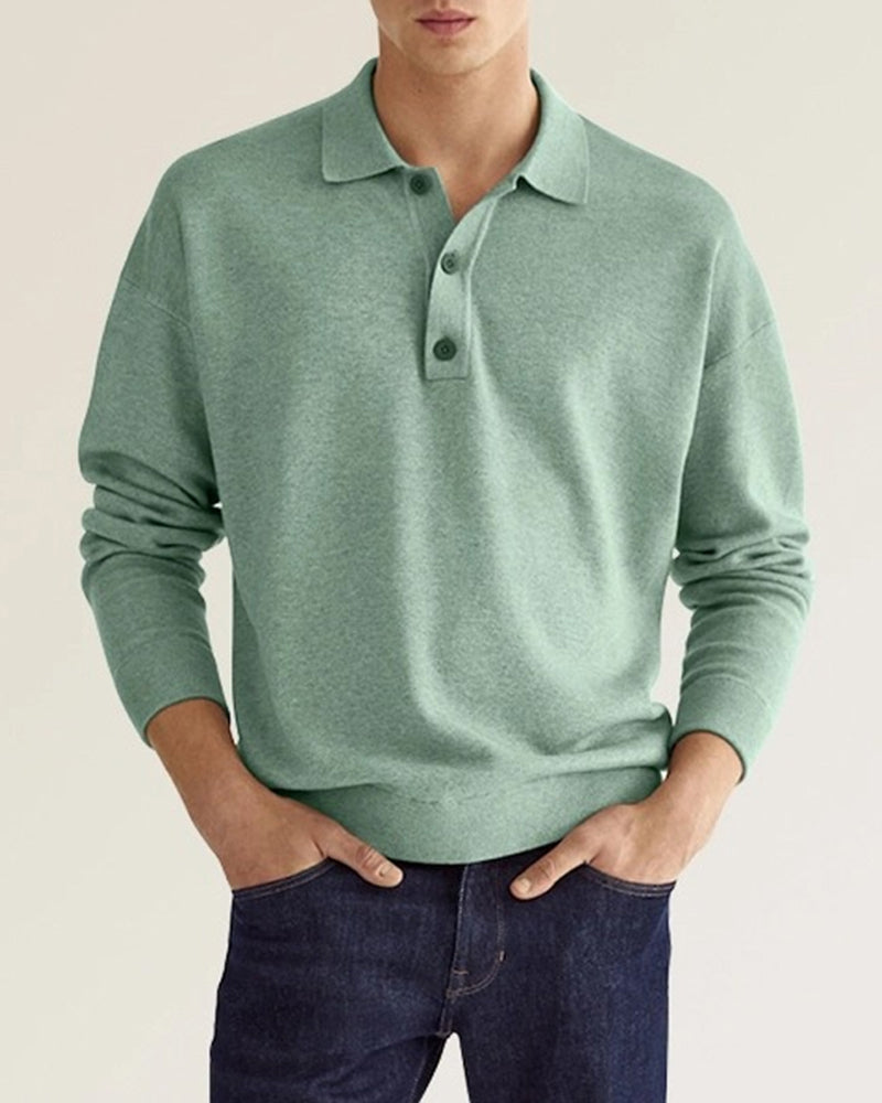 Classic Long Sleeve Polo for Men - Oliver