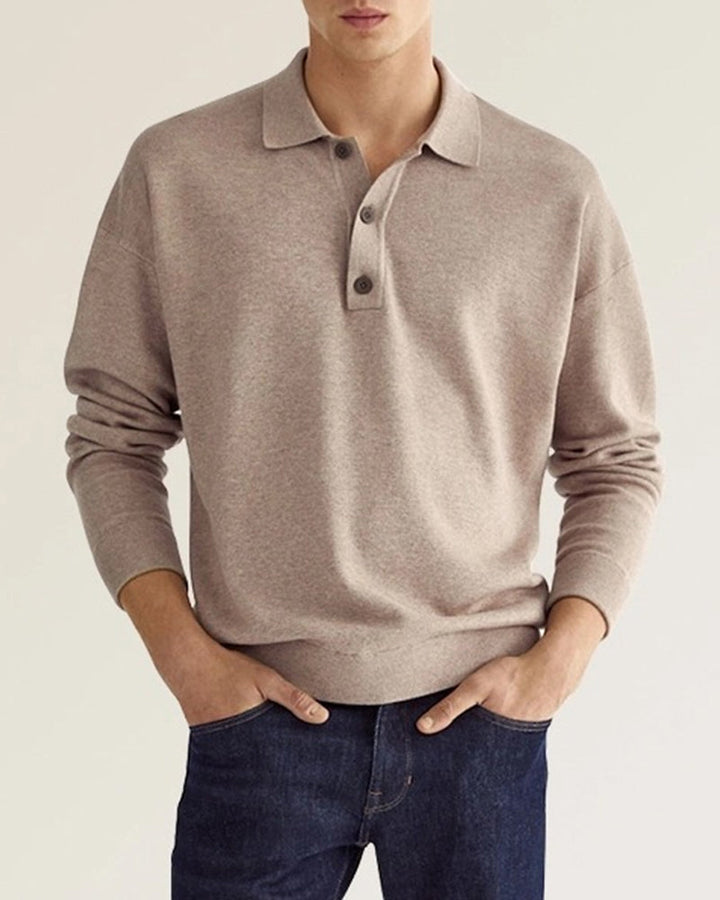 Classic Long Sleeve Polo for Men - Oliver