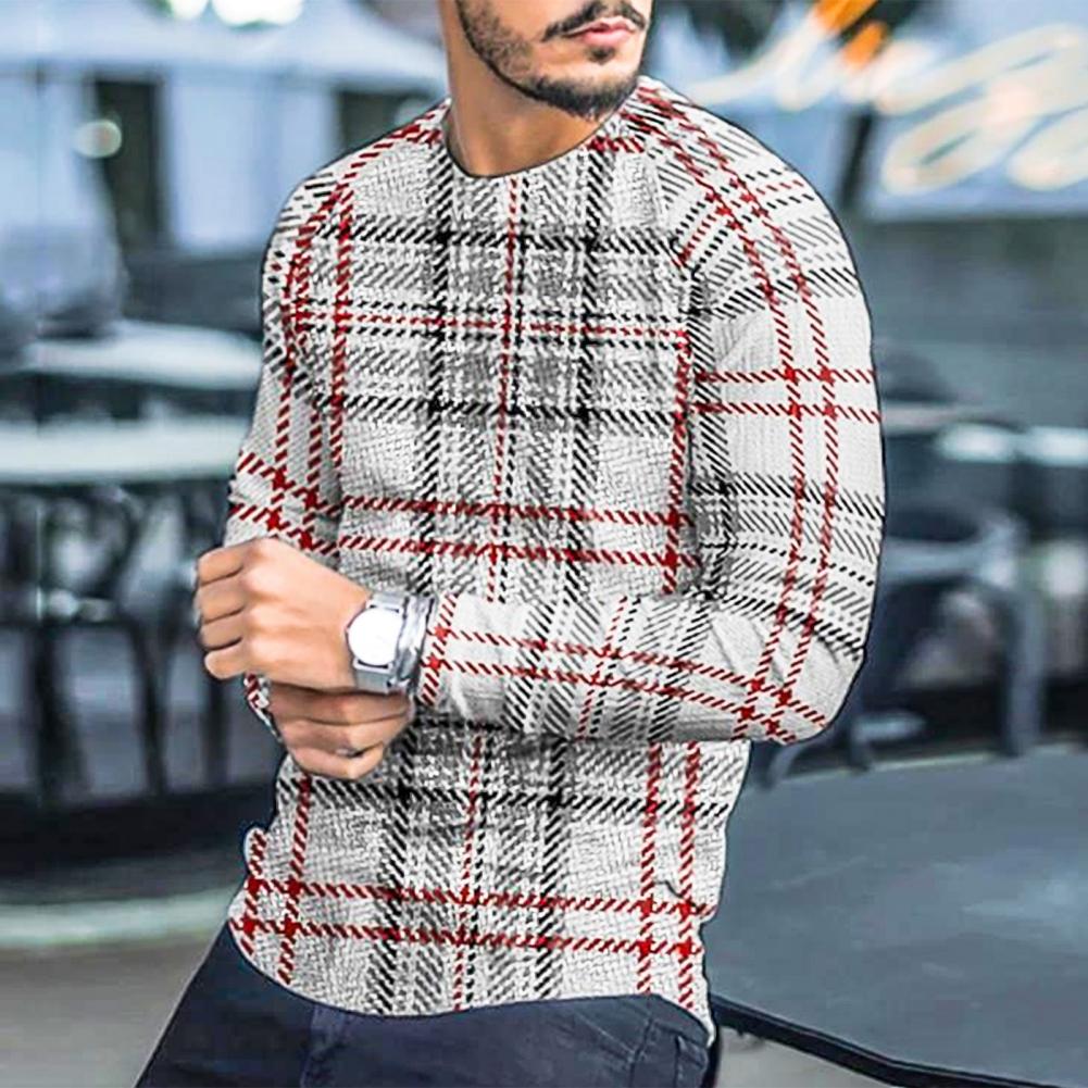 Classic Cotton Sweater with Stripes or Check Pattern – Floris