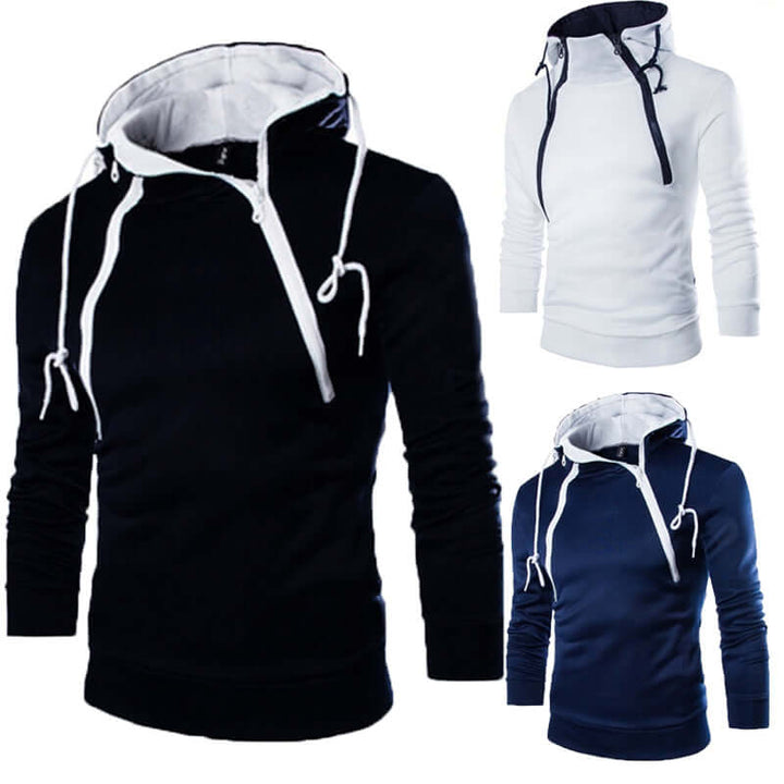 Wesleye | Zip Hoodie Mens | High Collar