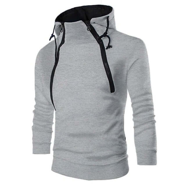 Wesleye | Zip Hoodie Mens | High Collar