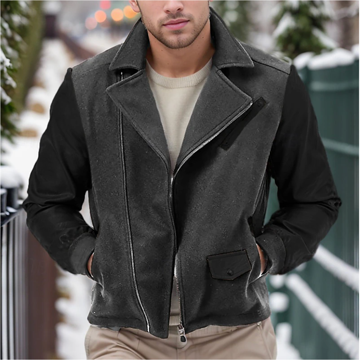 Men's Leather Winter Jacket for Warmth and Style – Daniel