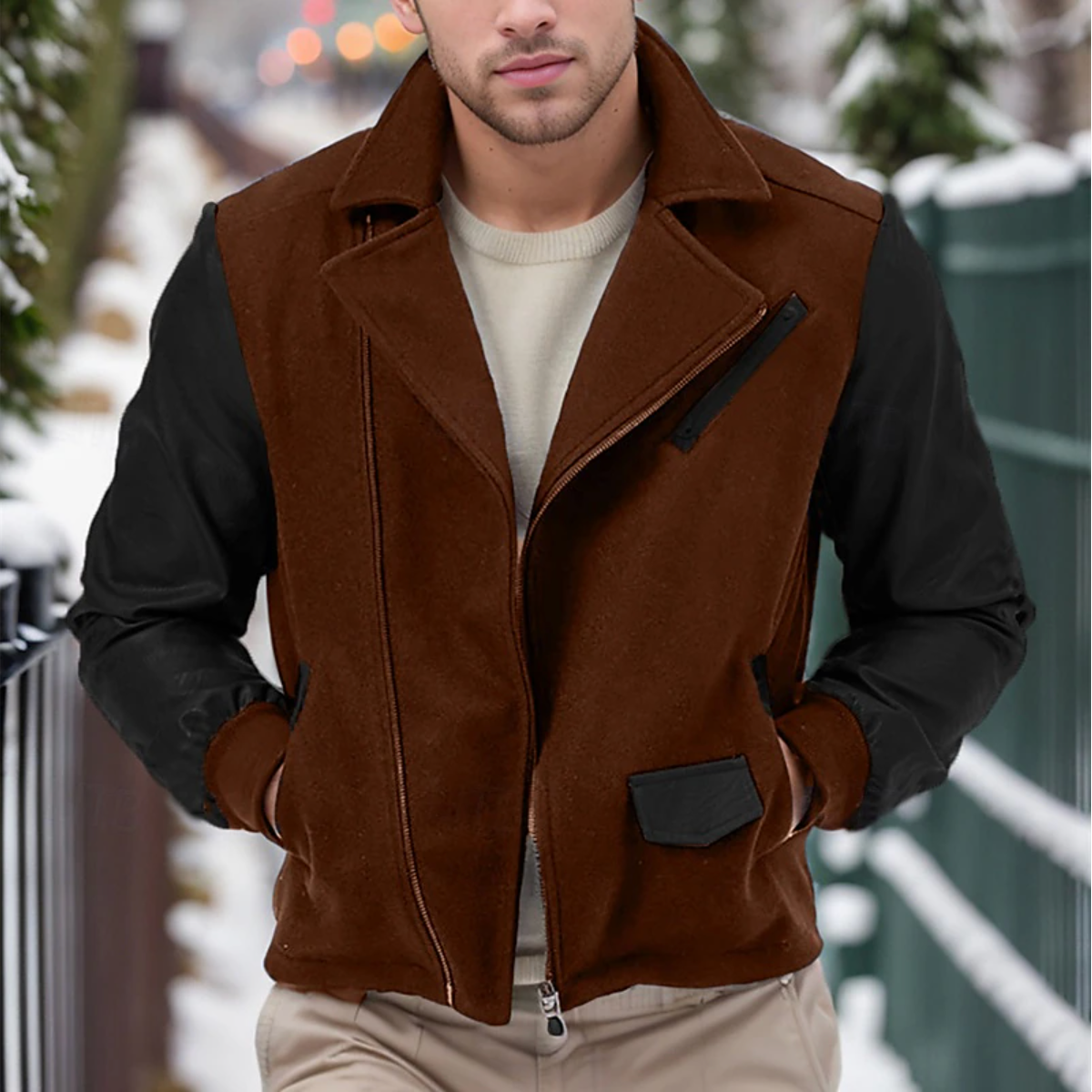 Men's Leather Winter Jacket for Warmth and Style – Daniel