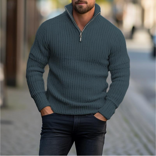 Warm Zip-Up Sweater for Cold Weather – Marcus