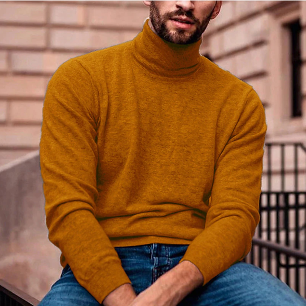Men’s Wool Blend Turtleneck Sweater for Cold Weather – Nico