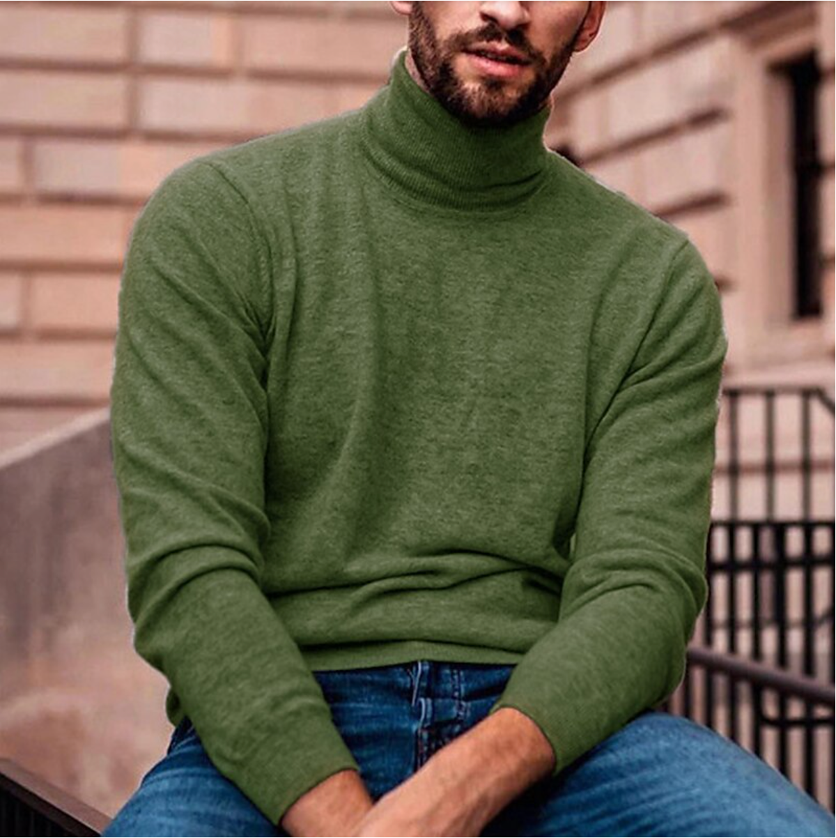 Men’s Wool Blend Turtleneck Sweater for Cold Weather – Nico