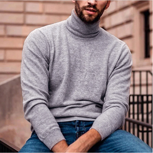 Men’s Wool Blend Turtleneck Sweater for Cold Weather – Nico
