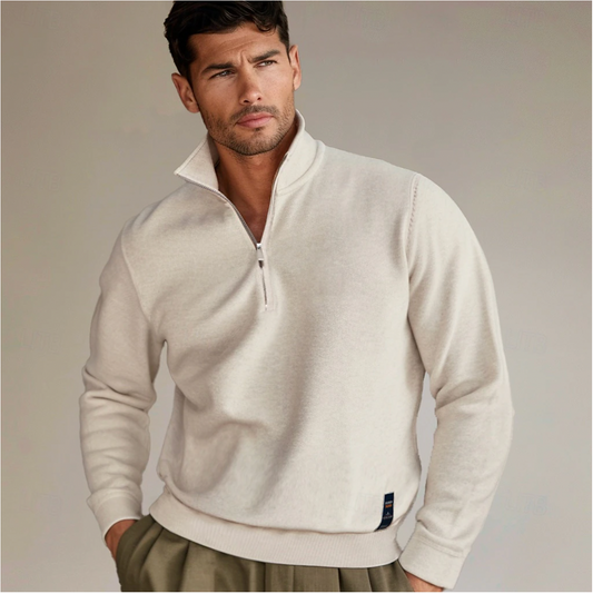 Knitted Half-Zip Sweater for Cool Weather – Dimitri