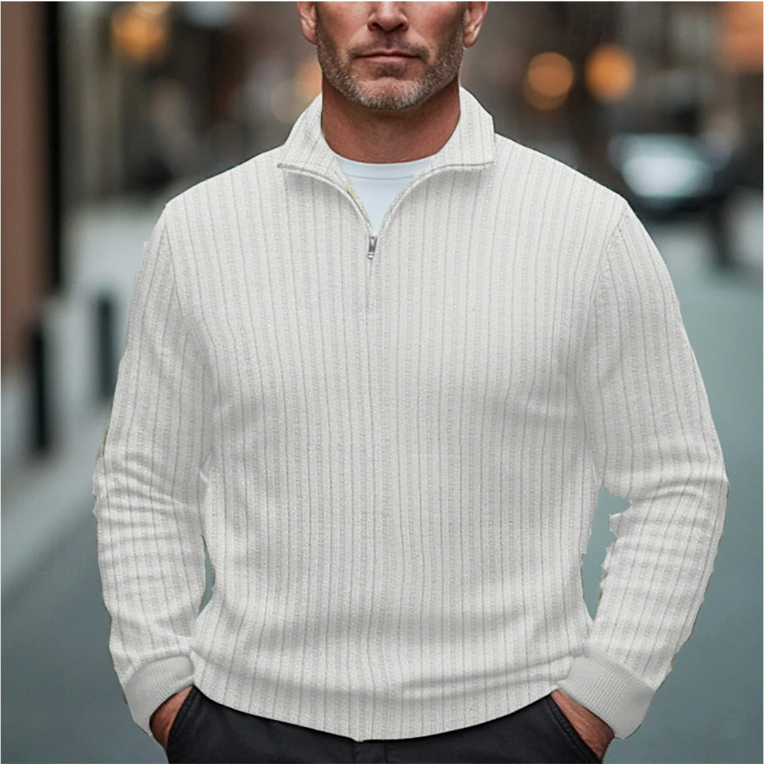 Men’s Zipper Sweater with Modern Fit – Mateo