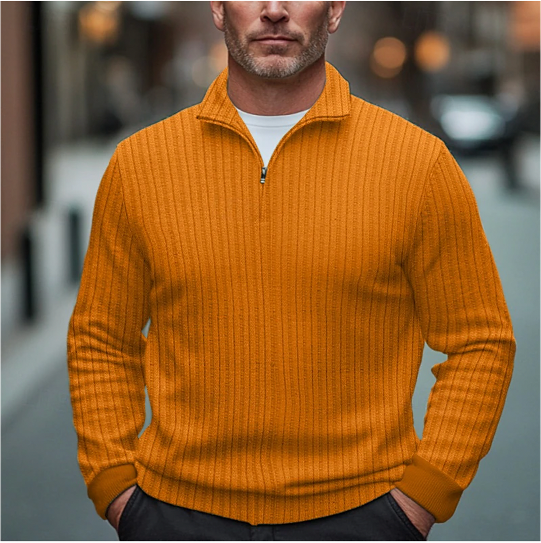 Men’s Zipper Sweater with Modern Fit – Mateo