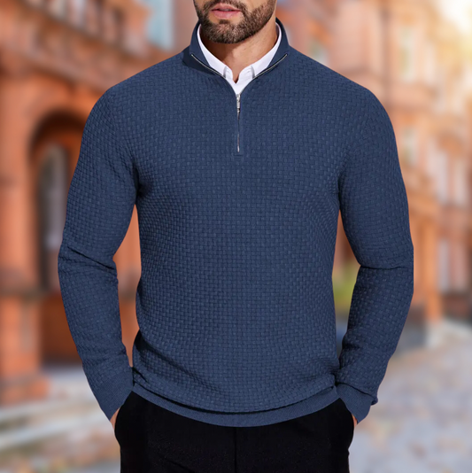 Quarter Zip Relaxed Fit Sweater for Men – Daniel