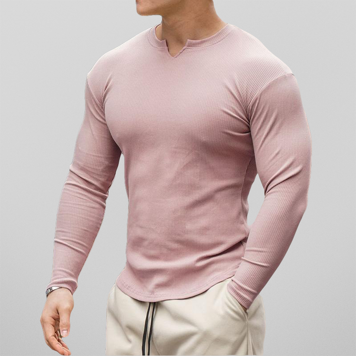 Men's Muscle Fit Long Sleeve Shirt for Style – Jake