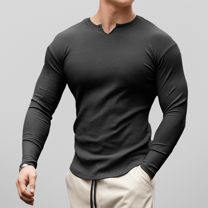 Men's Muscle Fit Long Sleeve Shirt for Style – Jake