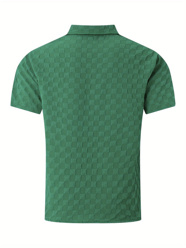 Men's Short Sleeve Mesh Texture Summer Shirt – John
