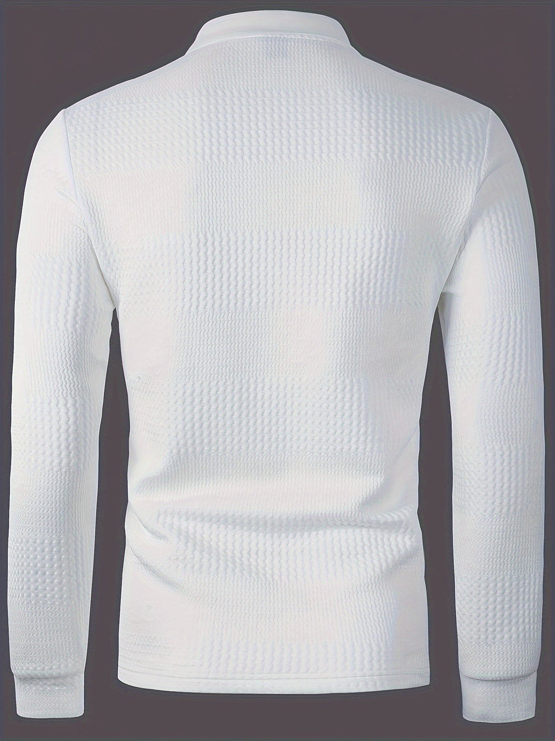 Men's Long Sleeve Knit Polo Shirt Casual – Richard