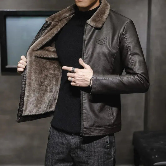 Velvet lined Chic Leather Jacket