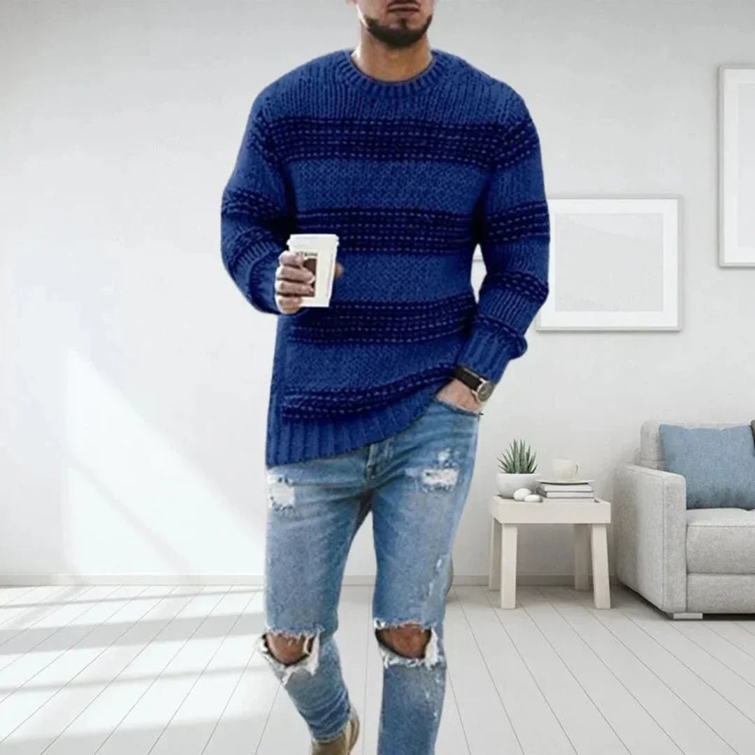 Knitted Wool Blend Sweater for Men – Sable