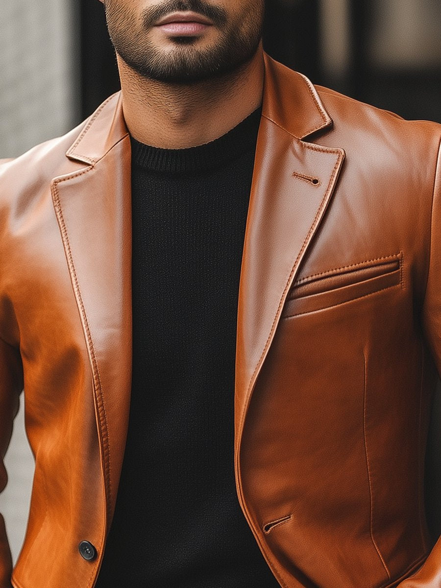 Brown Leather Jacket Men Timeless and Rugged – Anthony