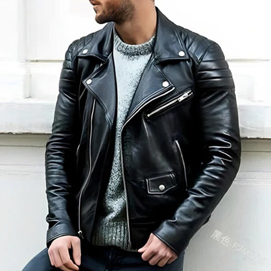 Motorcycle Leather Jacket for Men Safety and Style – Kenneth